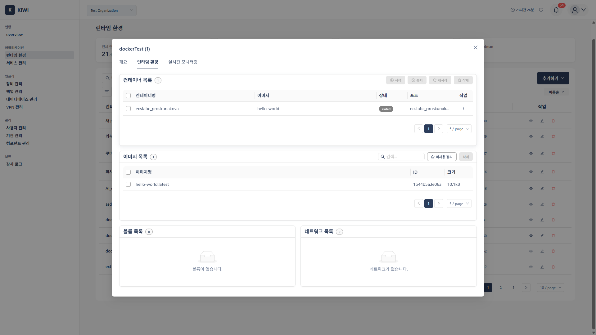 Docker Runtime Environment Tab
